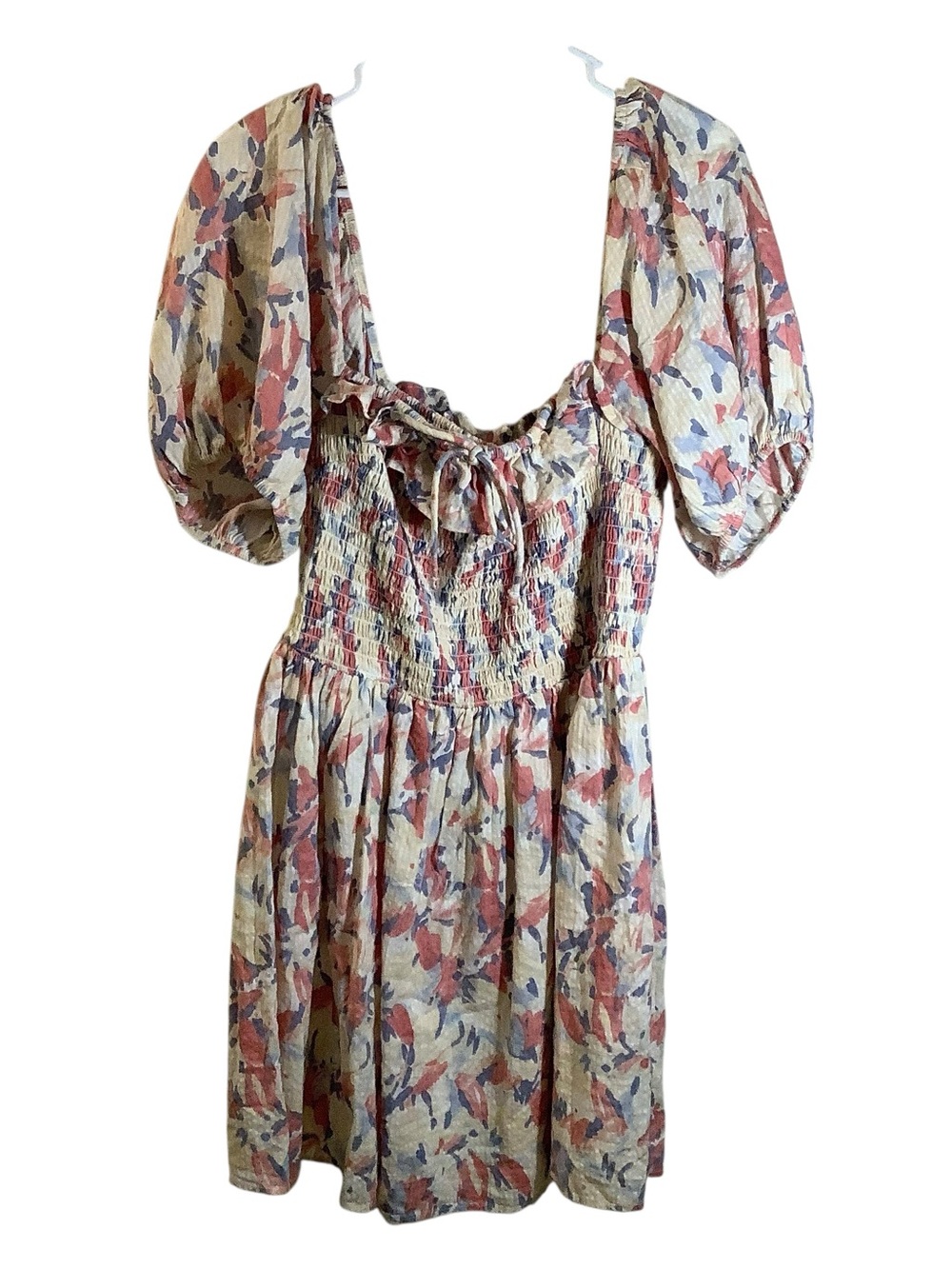 Abercrombie & Fitch Floral Square Neck Mini Dress